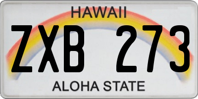 HI license plate ZXB273
