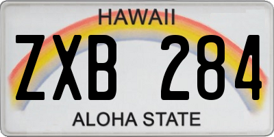 HI license plate ZXB284