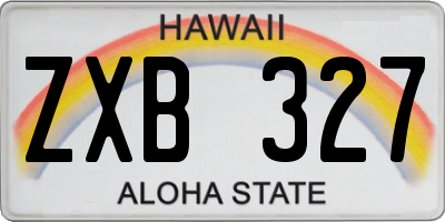 HI license plate ZXB327