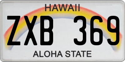 HI license plate ZXB369