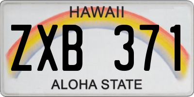 HI license plate ZXB371