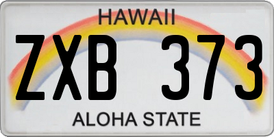 HI license plate ZXB373