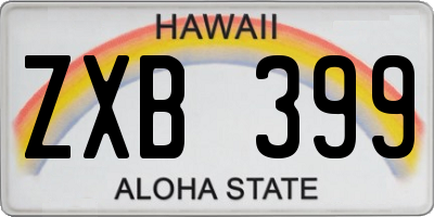 HI license plate ZXB399