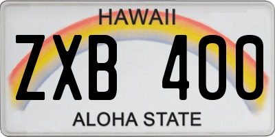 HI license plate ZXB400