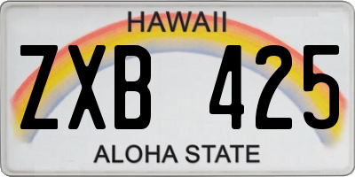 HI license plate ZXB425