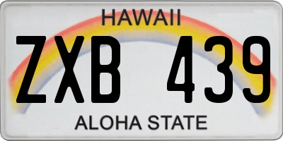 HI license plate ZXB439