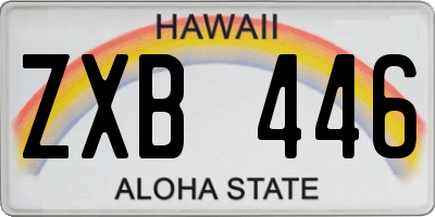 HI license plate ZXB446