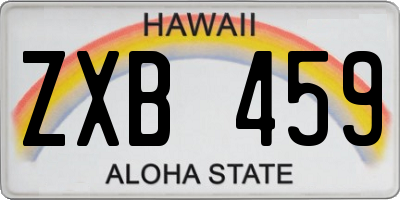HI license plate ZXB459