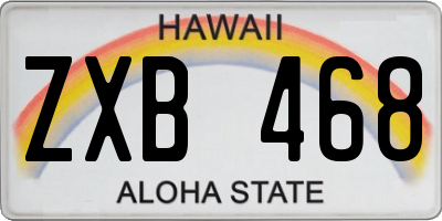 HI license plate ZXB468