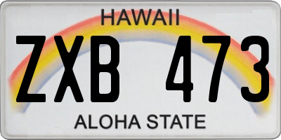 HI license plate ZXB473