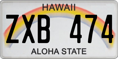 HI license plate ZXB474