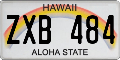 HI license plate ZXB484