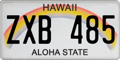 HI license plate ZXB485