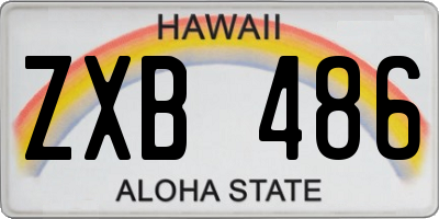 HI license plate ZXB486