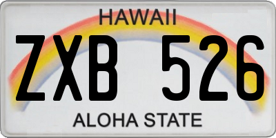 HI license plate ZXB526