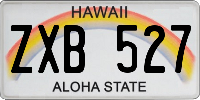 HI license plate ZXB527