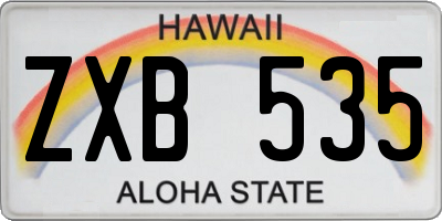 HI license plate ZXB535