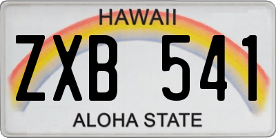 HI license plate ZXB541
