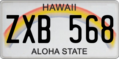HI license plate ZXB568