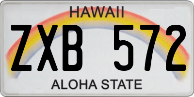 HI license plate ZXB572