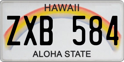 HI license plate ZXB584