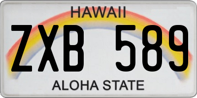 HI license plate ZXB589