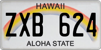 HI license plate ZXB624