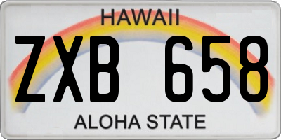 HI license plate ZXB658