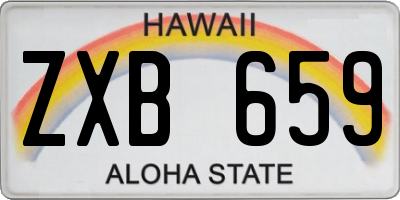 HI license plate ZXB659