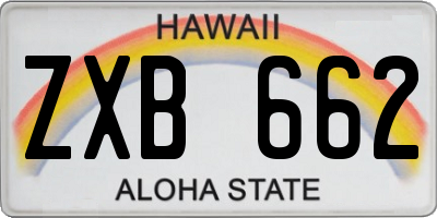 HI license plate ZXB662