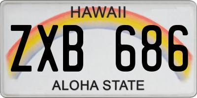 HI license plate ZXB686