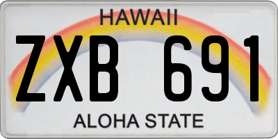 HI license plate ZXB691