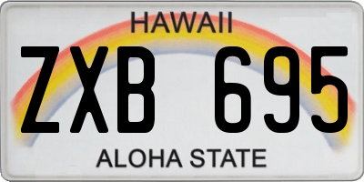 HI license plate ZXB695