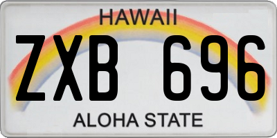 HI license plate ZXB696