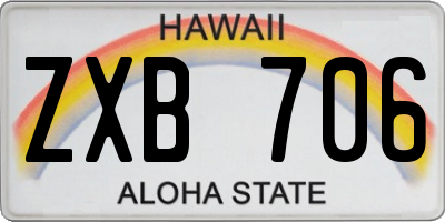 HI license plate ZXB706