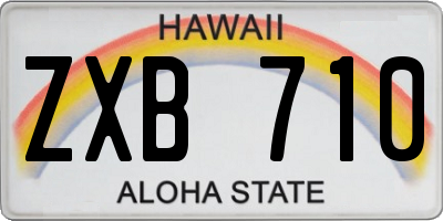 HI license plate ZXB710