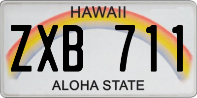 HI license plate ZXB711