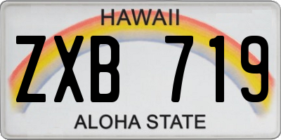 HI license plate ZXB719