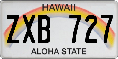 HI license plate ZXB727