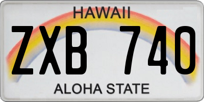 HI license plate ZXB740