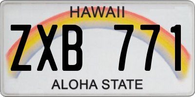 HI license plate ZXB771