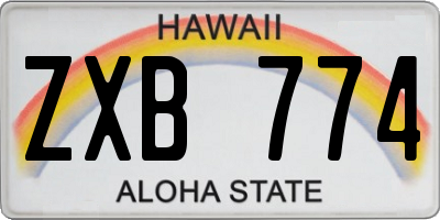 HI license plate ZXB774