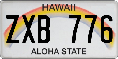 HI license plate ZXB776