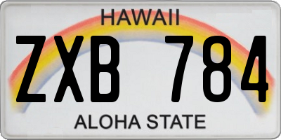 HI license plate ZXB784