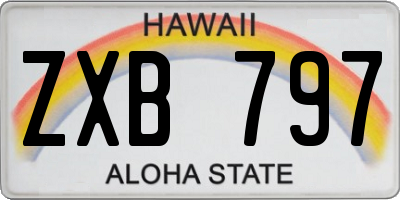 HI license plate ZXB797