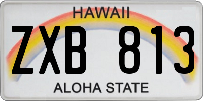 HI license plate ZXB813
