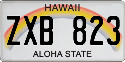 HI license plate ZXB823