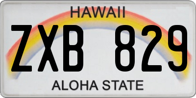 HI license plate ZXB829