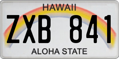 HI license plate ZXB841