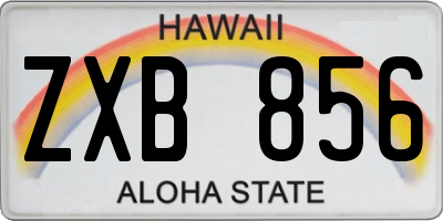 HI license plate ZXB856